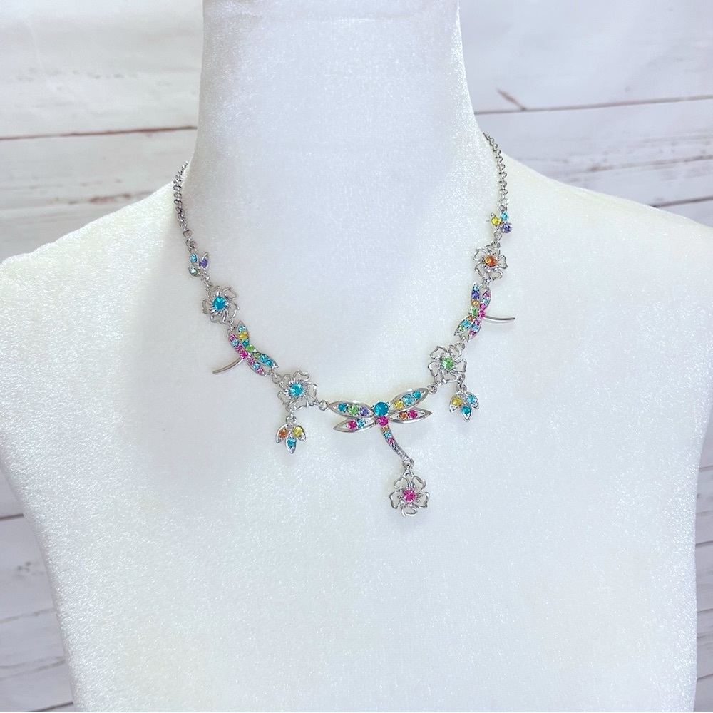 3 for $15 Bundle NWOT Colorful Crystal Butterfly Necklace new sparkly gift idea